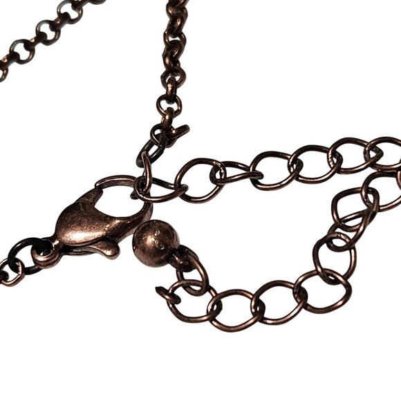 Copper Kentucky State Pendant Necklace Faux Pearl Accent Fashion Jewelry Women - Picture 3 of 4